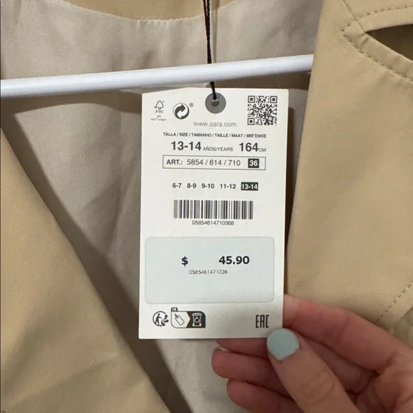 Zara Cropped Trench Coat - Picture 5 of 5